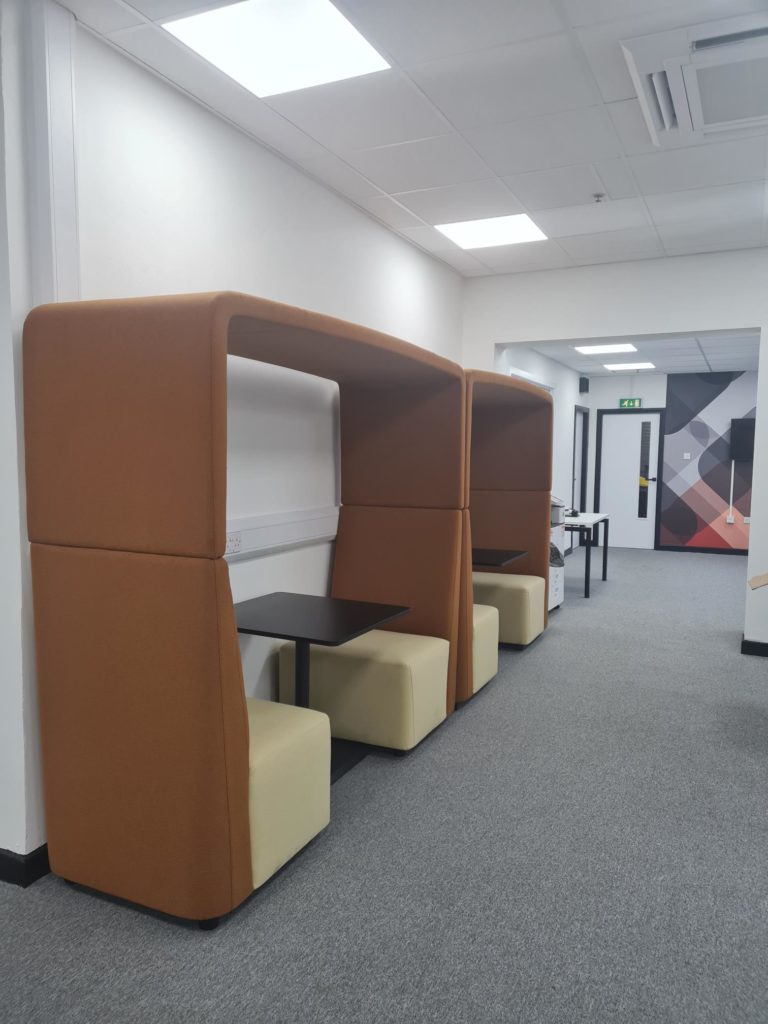 Office refit booths at Dependall